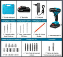 [2X1 OFERTA 2026] - KIT TALADRO INALÁMBRICO y IMPACTO + 26 ACCESORIOS + 2 BATERIAS REGALO